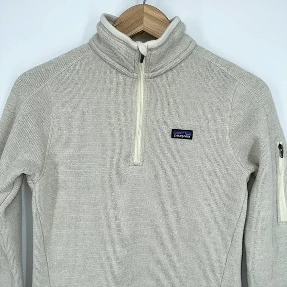 Patagonia Better Sweater 1/4-Zip Fleece Pullover Jacket in Cream - Picture 2 of 9